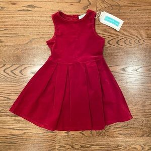 NWT Elizabeth Cate Red Corduroy Sleeveless Dress